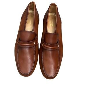 Vintage Oakwood Loafers Men's Brown Leather Closed Toe Slip On Dress‎ Shoes Sz 7